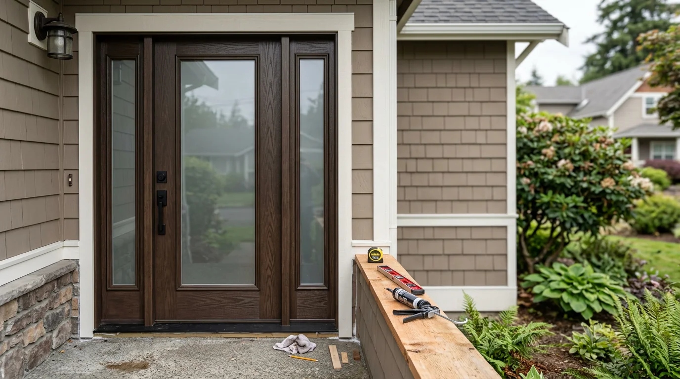 Professional window installation in a Centralia home with new energy-efficient windows