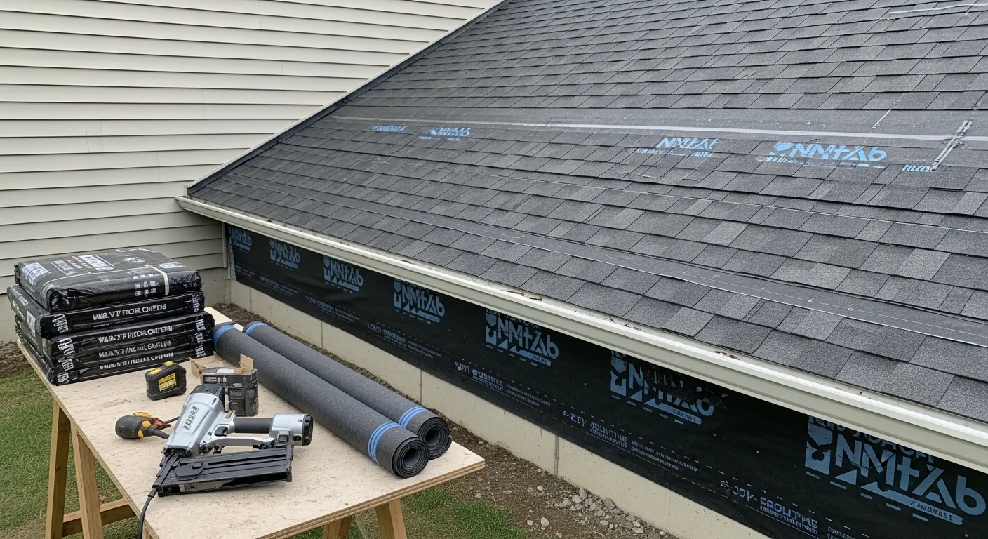 A newly installed residential roof on a single-family home in Centralia, WA, showing clean ridge lines, uniform surface material, and properly set valley flashing. The surrounding landscape reflects the green, wet environment typical of Lewis County in the Pacific Northwest.